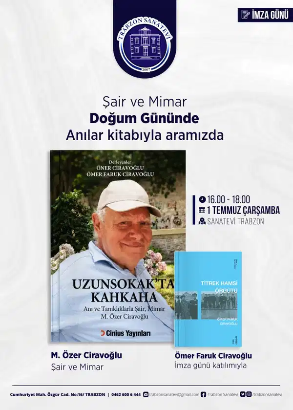 Şair Mimar M. Özer Ciravoğlu Trabzon’da Anılıyor