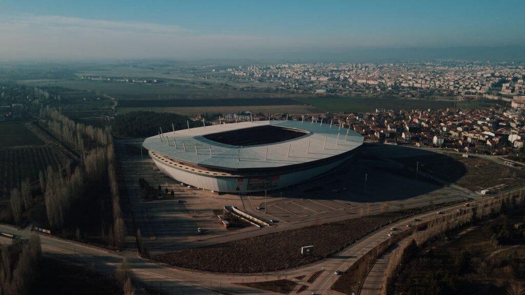 Kayserispor stadyumu hava görüntüsü futbol