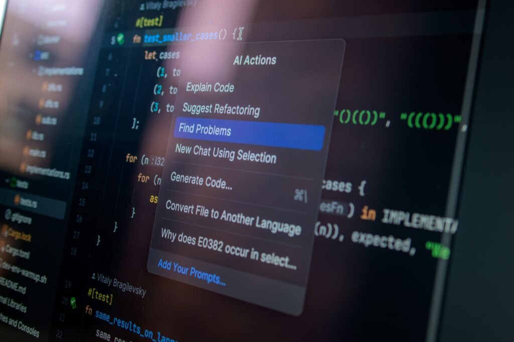 Yapay zeka destekli kod yazma ekranı, vibe coding kavramını temsil ediyor